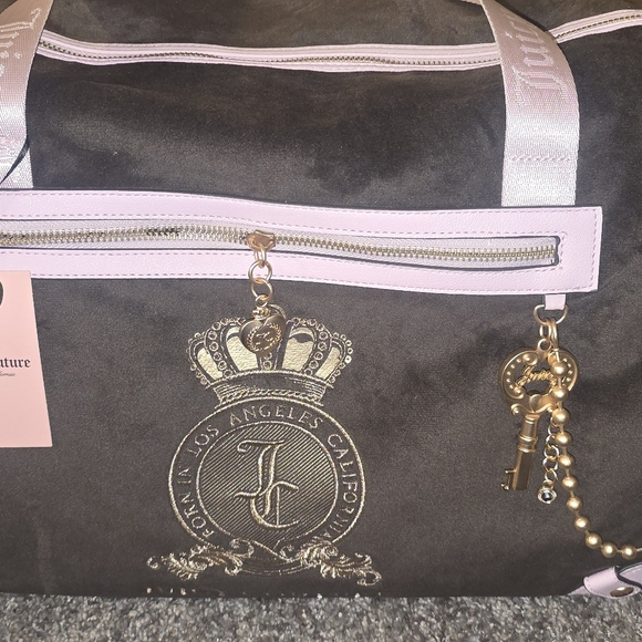Juicy Couture Chocolate Classic Juicy Lover Weekender Duffle Bag - Picture 4 of 7
